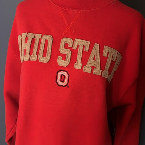 OVB Ohio State red. Sz Small sweatshirt, felted lettering embroidered, block "O - Picture 6 of 9